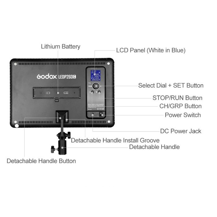 Đèn led Godox P260C