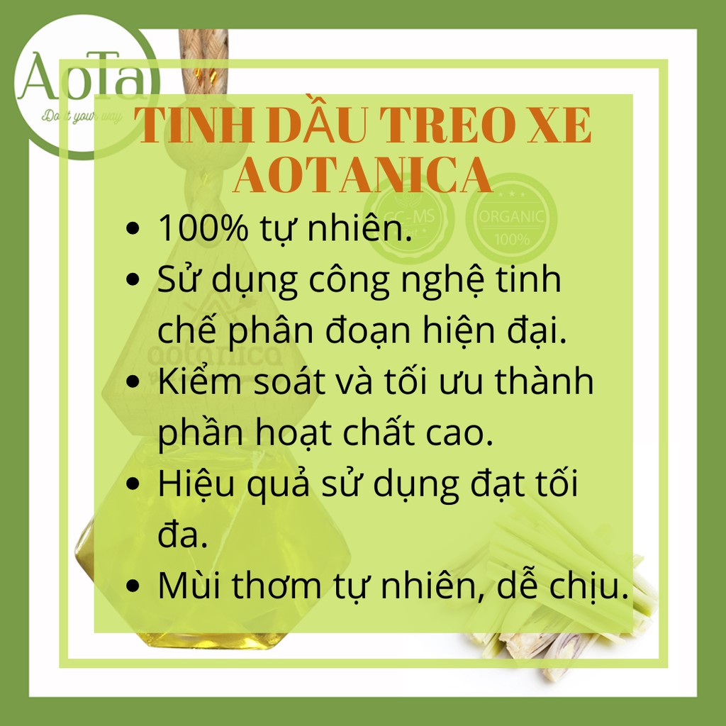 Tinh dầu bưởi treo xe Aotanica