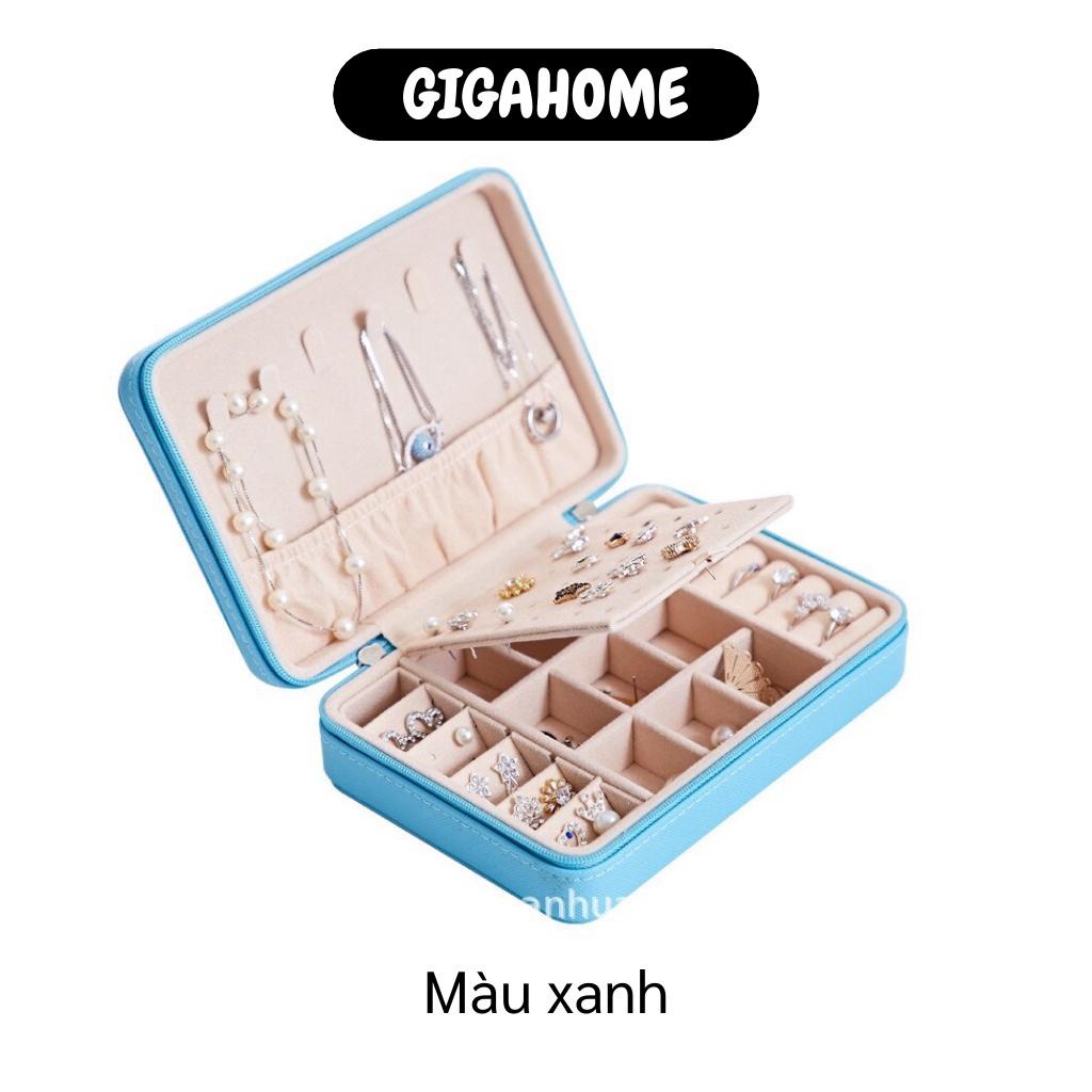 Hộp đựng Trang sức   GIÁ VỐN]   Hộp đựng nhẫn, dây chuyền, trang sức - Chất liệu Da pu chống thấm 17x12x5cm 9505