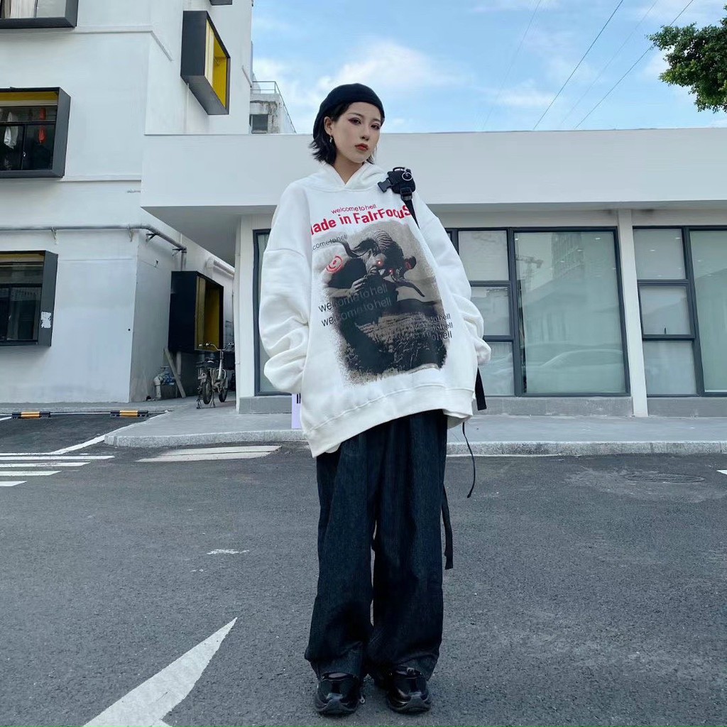 Áo khoác áo HOODIE Hình in Quỷ Satan Nam nữ Nỉ bông | BigBuy360 - bigbuy360.vn