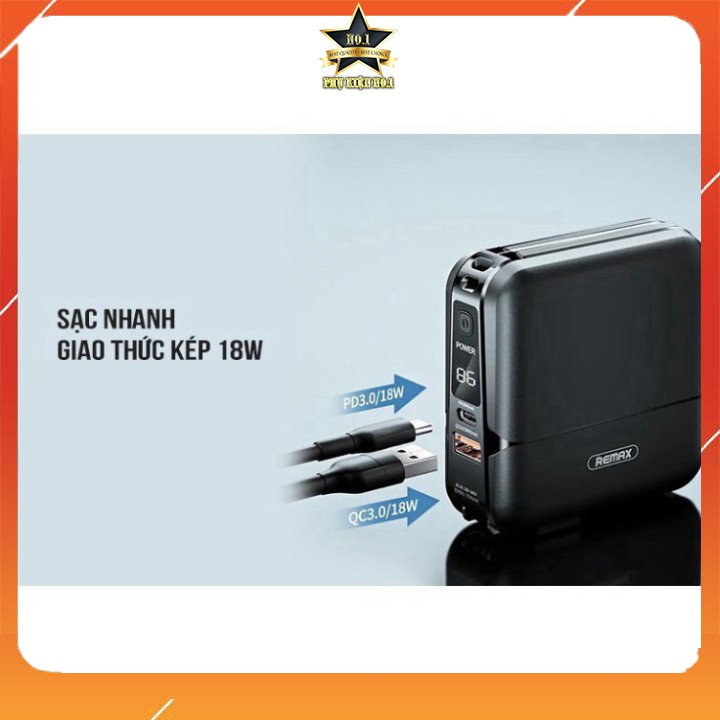 Sạc dự phòng remax RPP-20 dung lượng 15.000mAh - Cốc sạc kiêm pin dự phòng hỗ trợ sạc nhanh 18w cắm điện