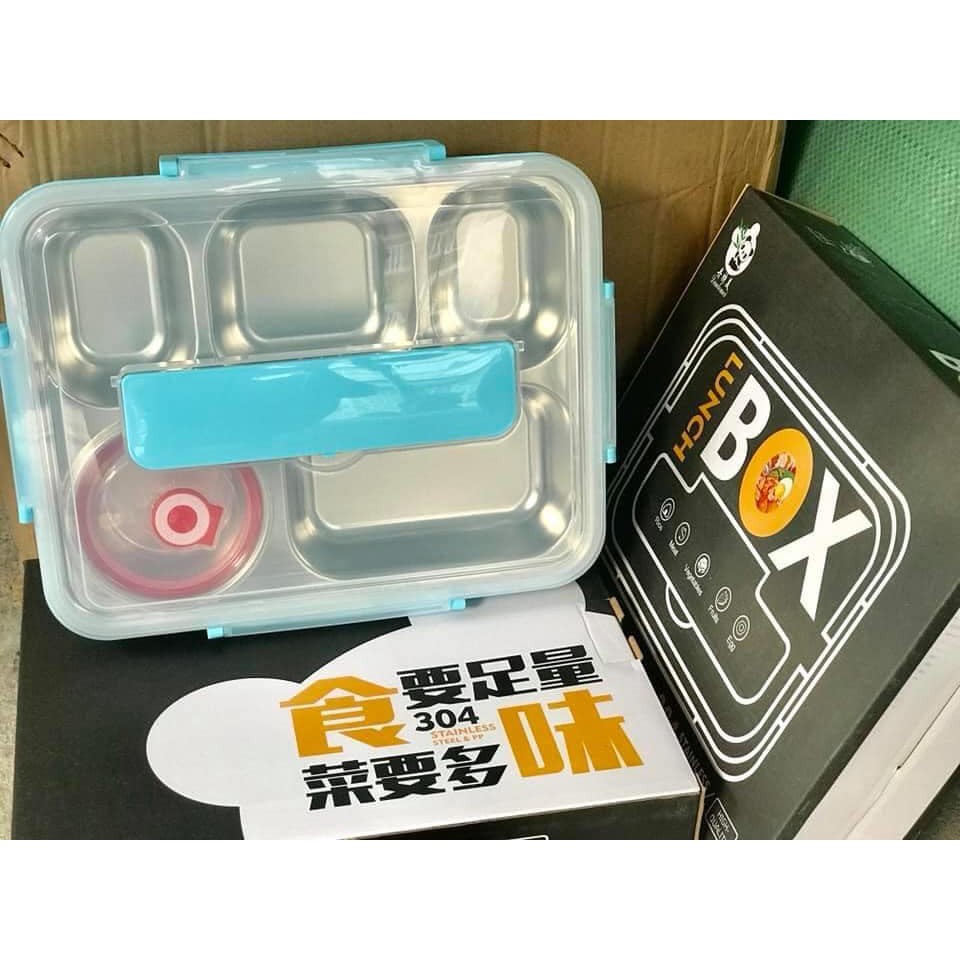 ⛔FREESHIIP⛔ Khay đựng cơm inox 5 ngăn