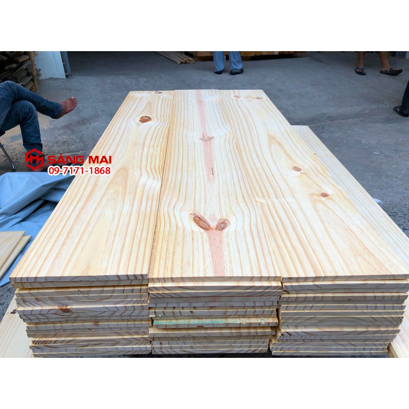 Tấm gỗ thông mặt rộng 20cm x dày 1cm x dài 120cm + láng nhẵn mịn 4 mặt