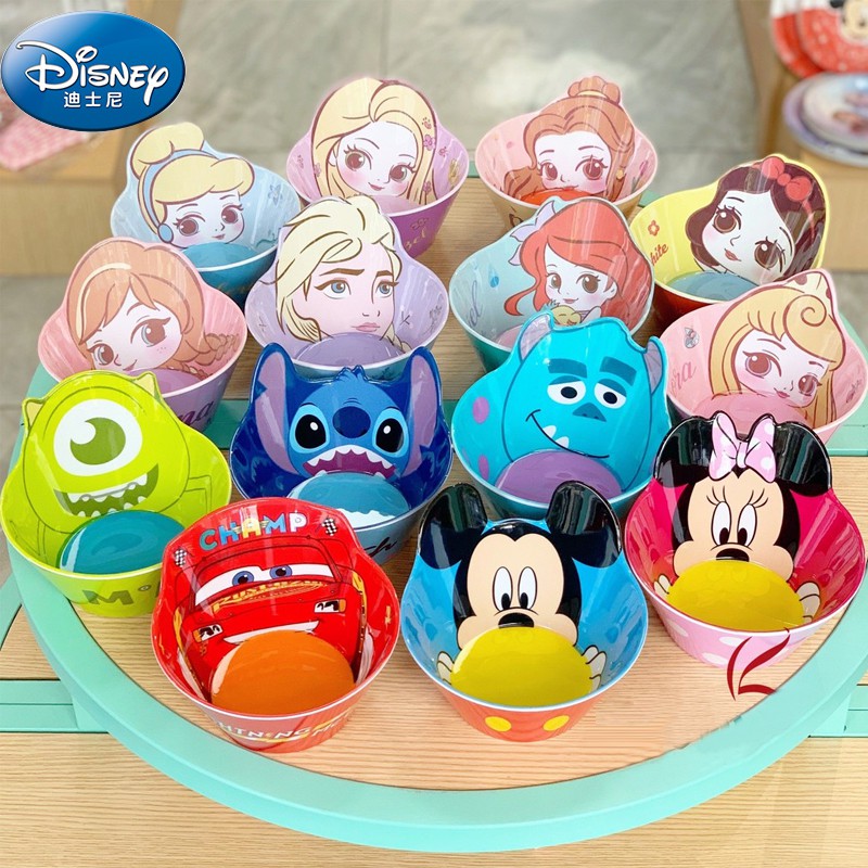 Bát Tô 3D Melamine Disney Cho Bé，MICKEY/ MINNIE/ ELSA/ MC QUEEN/ OLAF/ MIKE/ SULLEY/ SNOW WHITE/ CINDERELLA/ BELLE