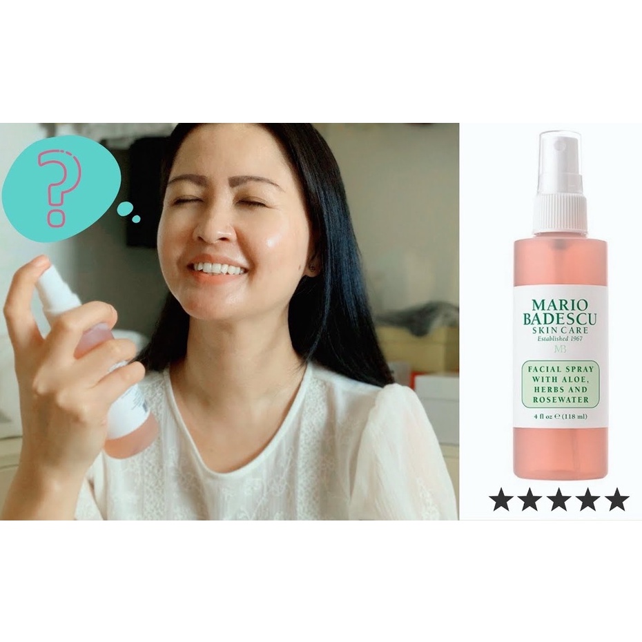 Xịt khoáng Mario Badescu Facial Spray With Aloe, Herbs &amp; Rosewater 59ml - 29ml - 118ml