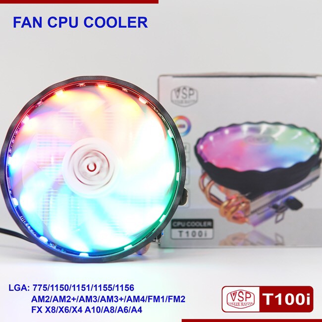 Fan CPU VSP COOLER MASTER T100i LED ( HÀNG MỚI )