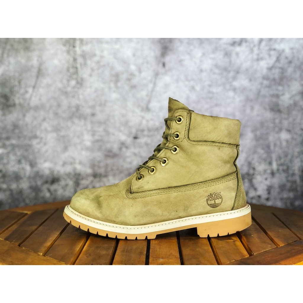 (Size 36) Giày chính hãng 2hand TIMBERLAND A24PS ANKLE BOOTS IN OLIVE