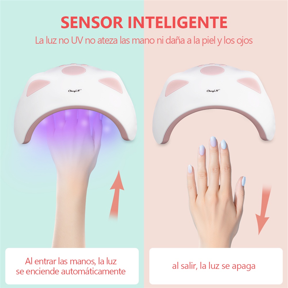 Đèn LED UV 20 Bóng 60W Hong Khô Sơn Móng Tay Không Đau Sạc USB