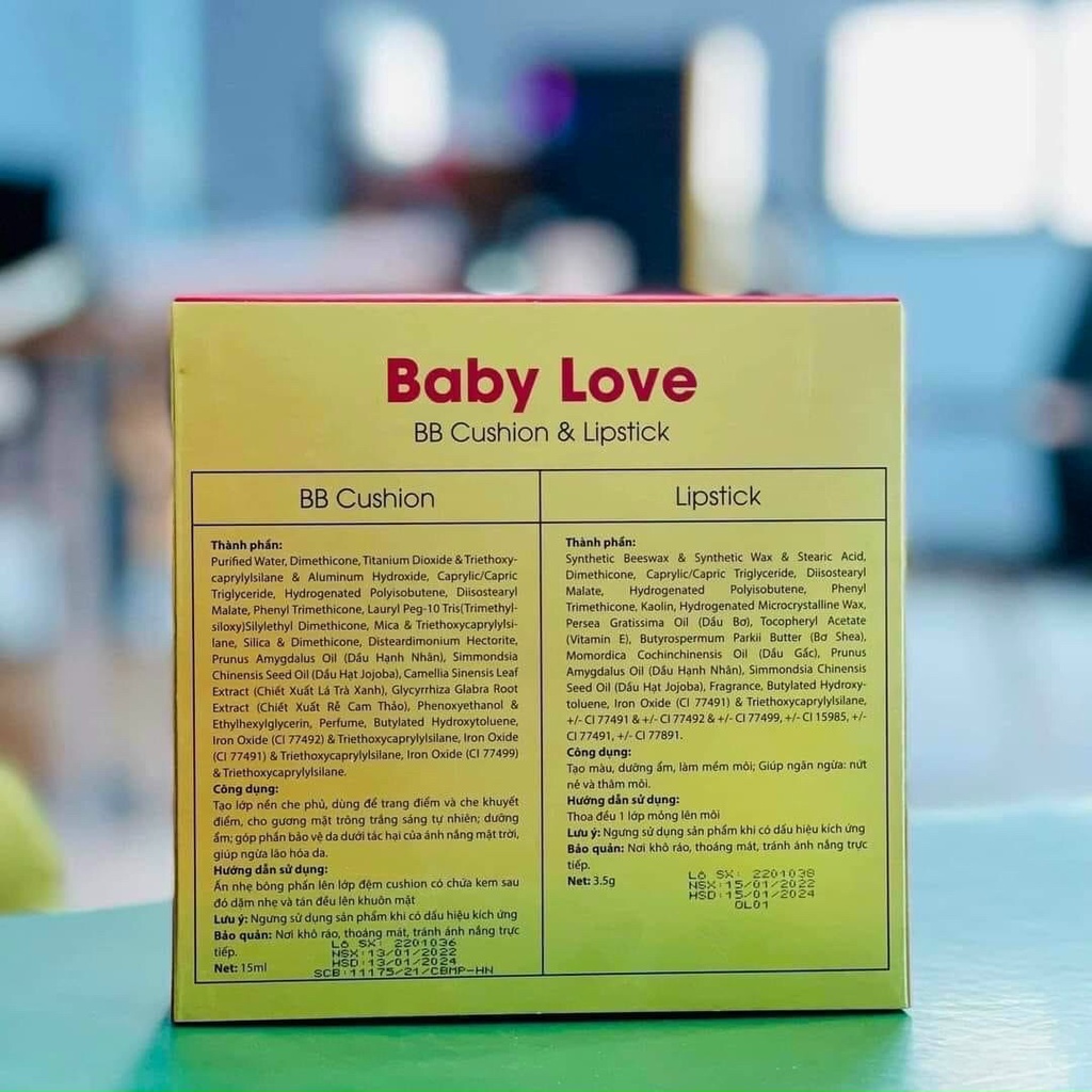 [chính hãng] Phấn nước Baby Love Olic (Tặng kèm son) - che khuyết điểm, lâu trôi, chống nắng SPF 50++