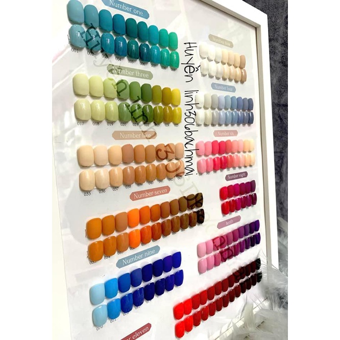 Sét sơn gel hàn quốc 100 màu tặng kèm base top và bảng màu