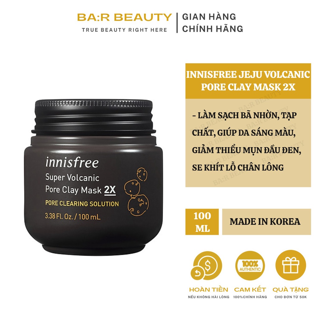 [Chính hãng] MẶT NẠ ĐẤT SÉT TRO NÚI LỬA INNISFREE MẪU MỚI