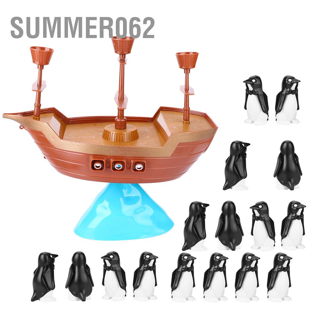 [Hàng Sẵn] Đồ chơi mô hình thuyền chim cánh cụt cân bằng cho cha mẹ và trẻ em【Summer062】