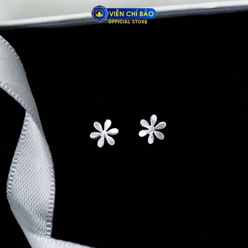 Bông tai bạc nữ hoa Cúc nhí chất liệu bạc 925 thời trang phụ kiện trang sức Viễn Chí Bảo E018
