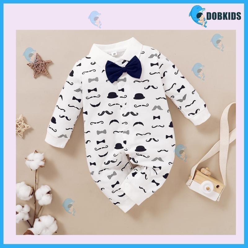 Bộ body liền thân tay dài, bodysuit công tử tay dài DOBKIDS  cho bé trai mặc diện tết, chụp ảnh, đi chơi cực xinh