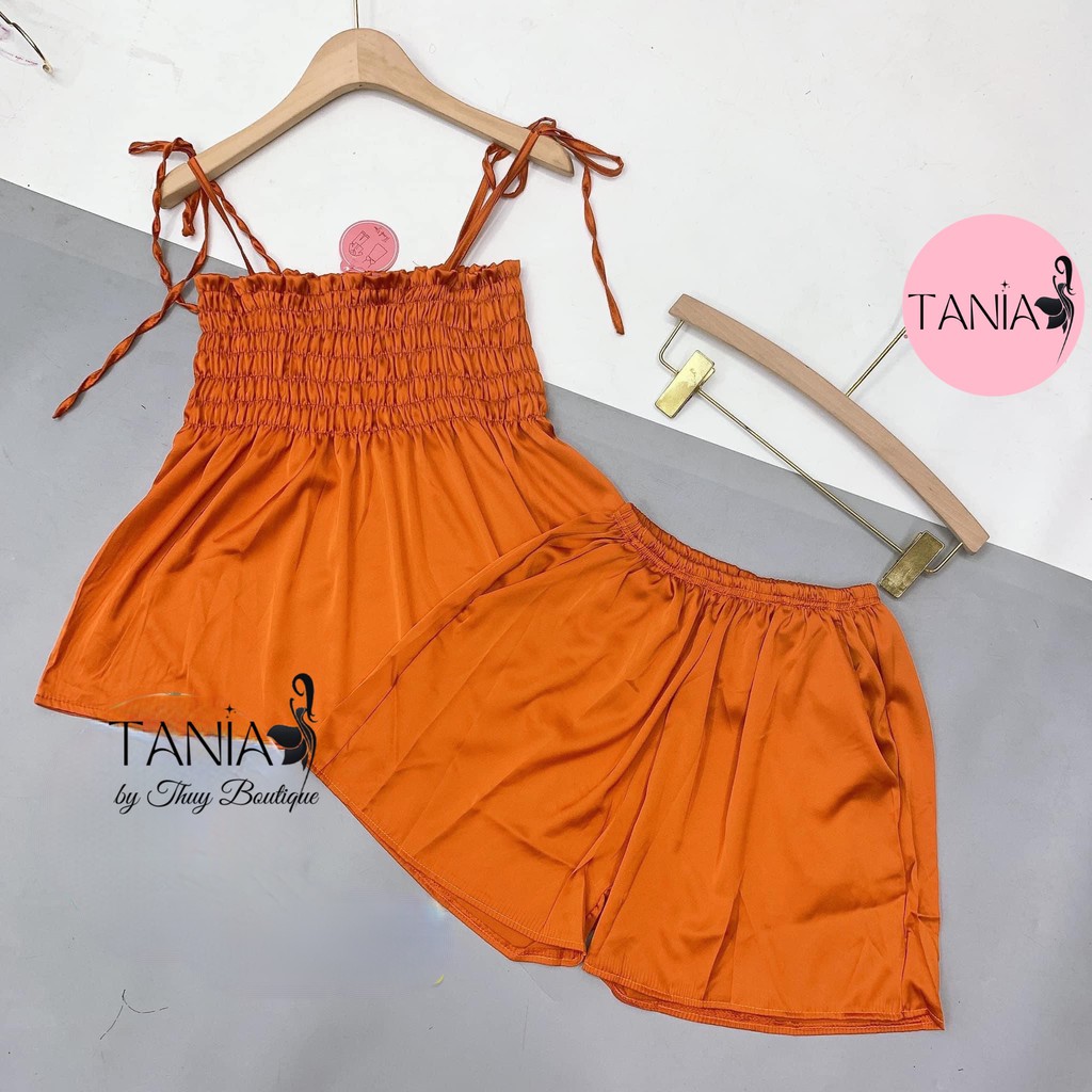 Đồ Ngủ Mặc Nhà 2 Dây Nhún Quần Đùi Gợi Cảm Ngực Sexy TANIA 2450 | BigBuy360 - bigbuy360.vn