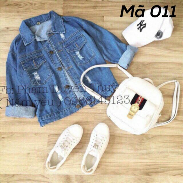 Áo khoác jean nữ form lững hàng VIP dưới 58Kg style Berlin-Coolkids-G5