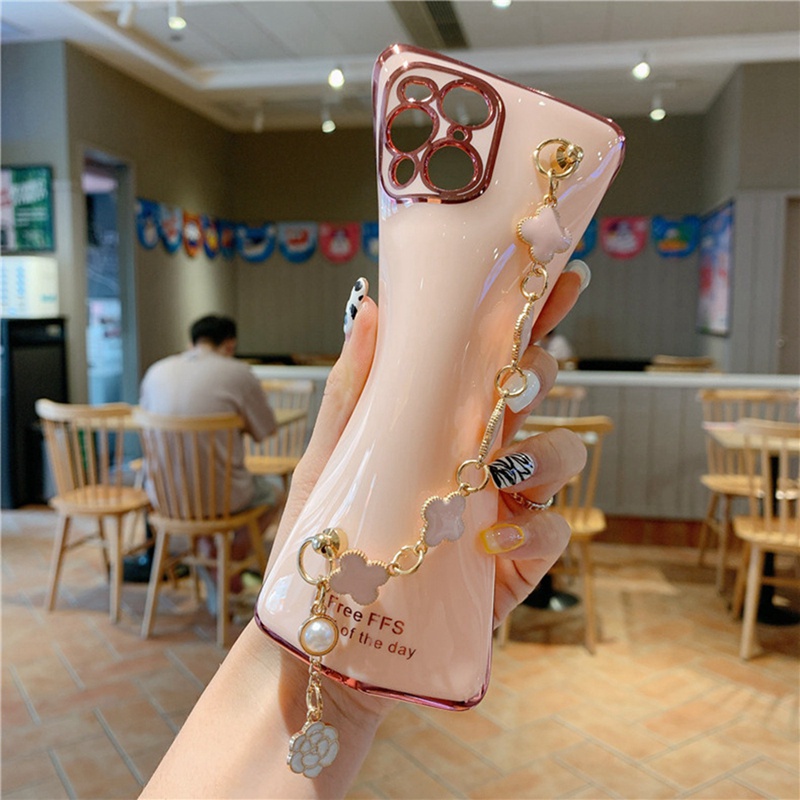 Ốp Điện Thoại Mềm Có Vòng Đeo Tay Cho OPPO Reno 7Z 7 5G Realme C31 A96 A76 A16 A74 5G A54 A53 A33 A15 A15s A52 A92