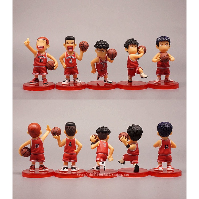 COMBO 5 NHÂN VẬT mô hình Slam Dunk đội bóng rổ honoko sakugari chibi figure anime slam dunk cao thủ bóng rổ