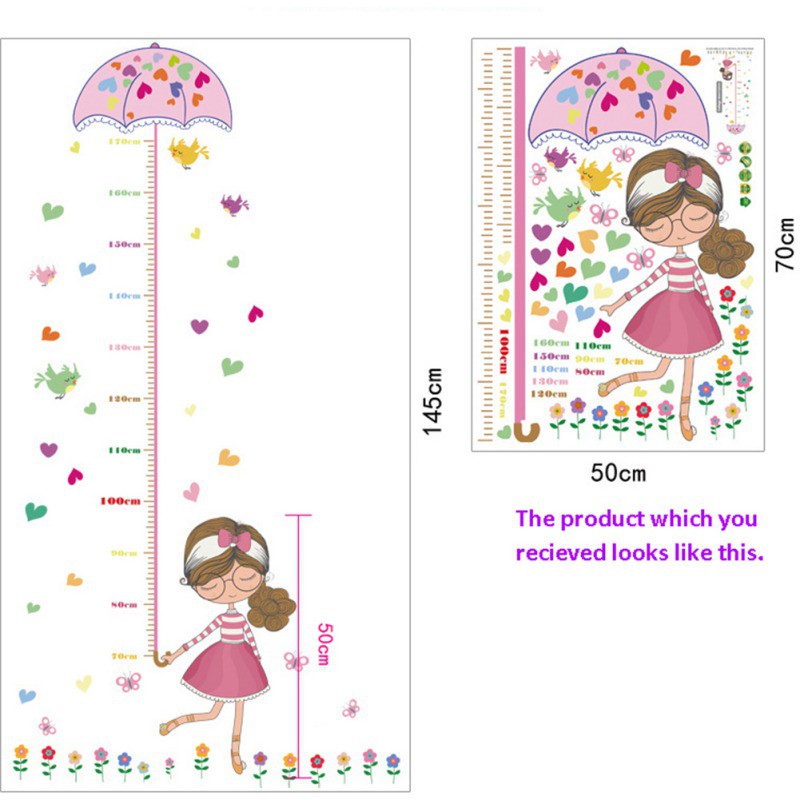 Miếng dán tường đo chiều cao cho bé