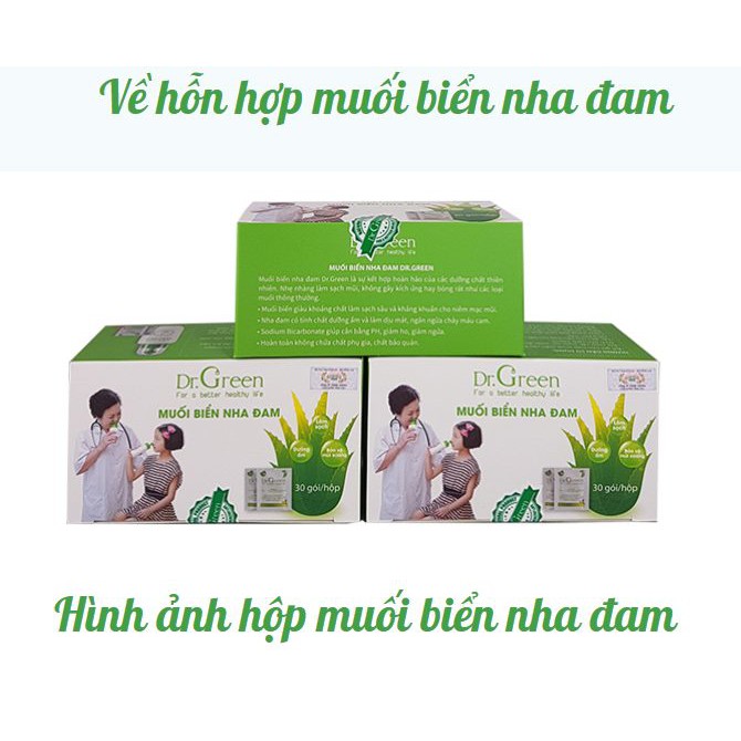 Muối rửa mũi Dr Green nha đam hộp 30 gói