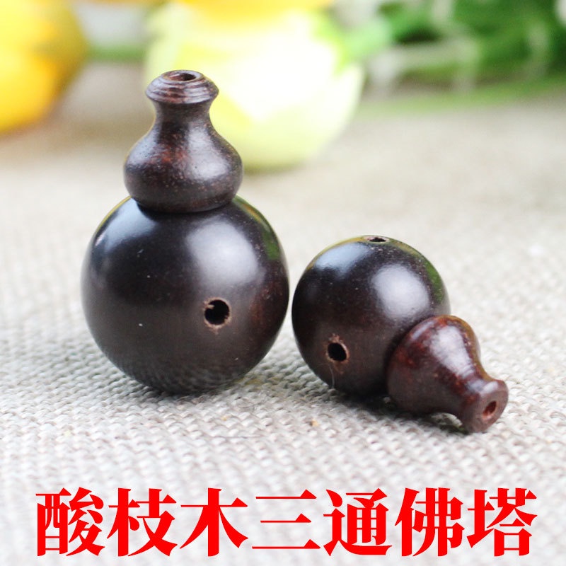 Laozhua Phụ Kiện Hạt Làm Vòng Tay Phật Giáo Hình Đầu Tháp Quả Bầu Màu Đỏ DIY Hàng Bán Trực Tiếp Từ Nhà Máy