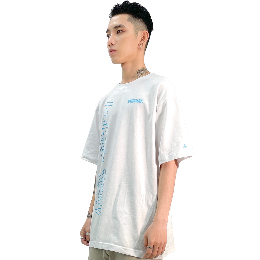 5THEWAY® /public icon/ ZIGZAG NEW TEE™ in WHITE aka Áo Thun Trắng Tay Ngắn