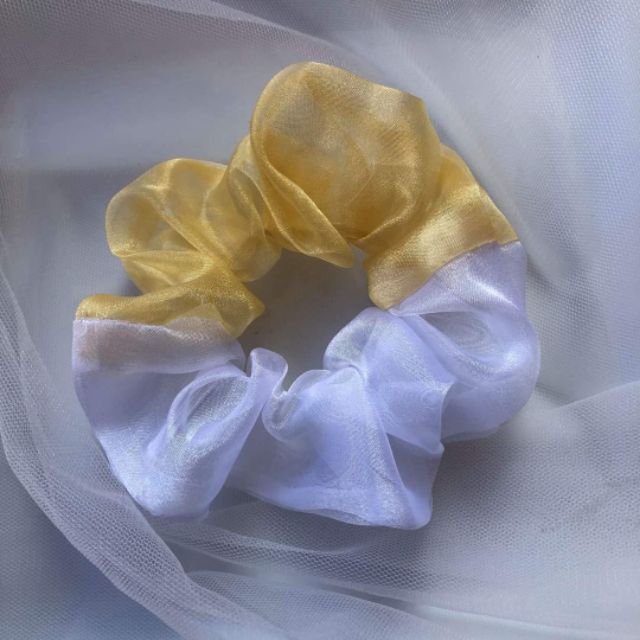 Dây cột tóc Scrunchies phối voan lụa 2 màu ❤️