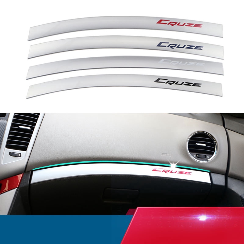 4 designs ABS Chrome glove box bright decoration strip car interior styling case for Chevrolet Cruze Sedan Hatchback