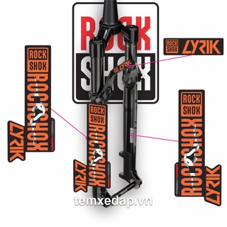 Tem decal dán phuộc xe đạp địa hình Rockshox LYRIK 2019 | MTB Fork decal | Temxedap.vn
