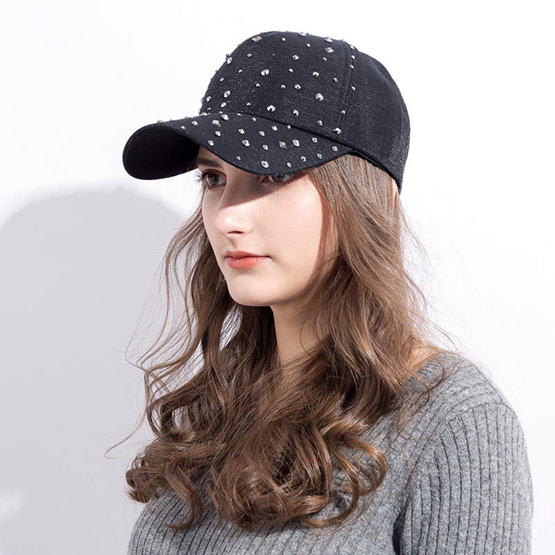 Nón Lưỡi Trai Da Lộn Màu Đen Xám Phong Cách Hip Hop Thời Trang Cho Nữ