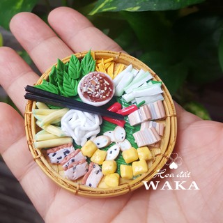 Bún Đậu Mắm Tôm Mini Food 01- Mô hình 1/12