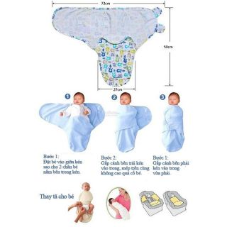 Chăn ủ bé sơ sinh cotton hình kén