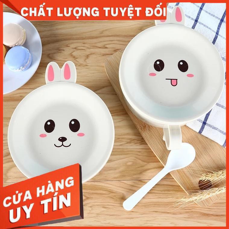 Bát Ăn Dặm Inox 2 lớp Cách Nhiệt Cho Bé Có Tay Cầm Nắp Đậy Kèm Thìa Muỗng, Chén ăn cháo,