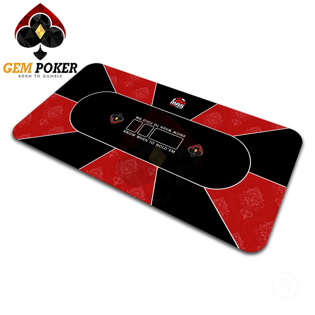 ⚜️ THẢM CAO SU POKER TEXAS HOLD'EM - GEM RED ⚜️