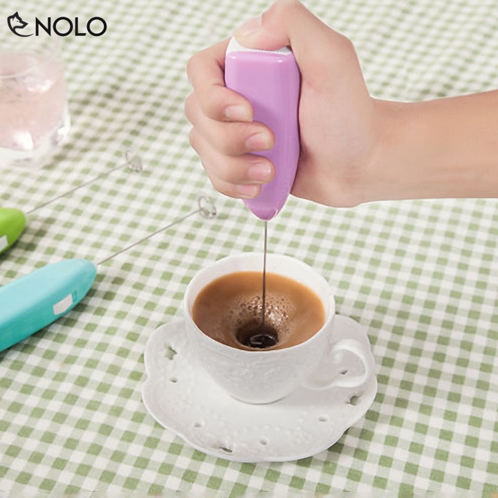 Dụng Cụ Cây Que Khuấy Đánh Trứng Tạo Bột Cafe Nước Giải Khát Nguồn Pin AA Chiều Dài 20cm