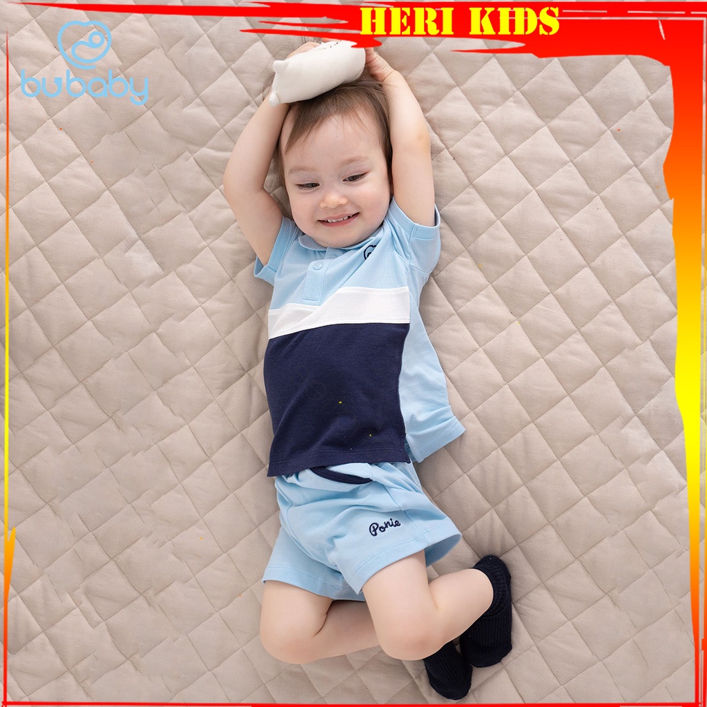 Bộ cộc tay kẻ Polo BUBABY