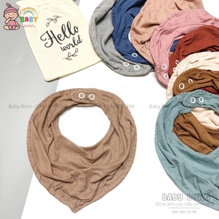 Cookie - phụ kiện sơ sinh mũ, yếm, bao tay chân, turban cotton tăm mềm mại - ảnh sản phẩm 5