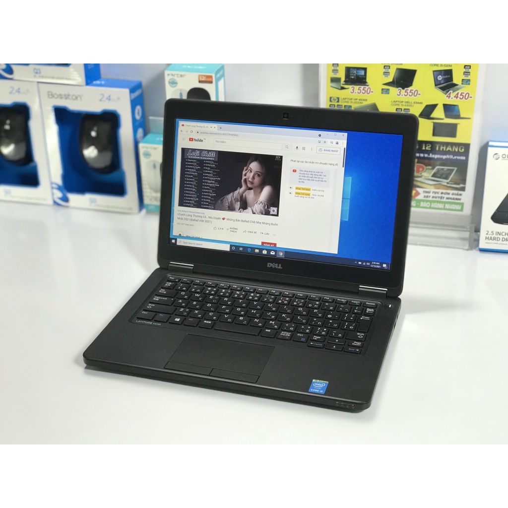 Laptop Cũ Dell lattude E5250 Core i5 5300 Ram 8G SSD 256G chay rất nhanh