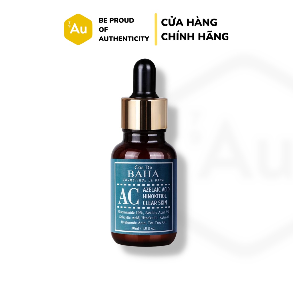 Cos De BAHA | Serum Niacinamide 10% + Azelaic Acid 5% Hỗ Trợ Giải Quyết Các Vấn Đề Về Mụn 30ML (AC)