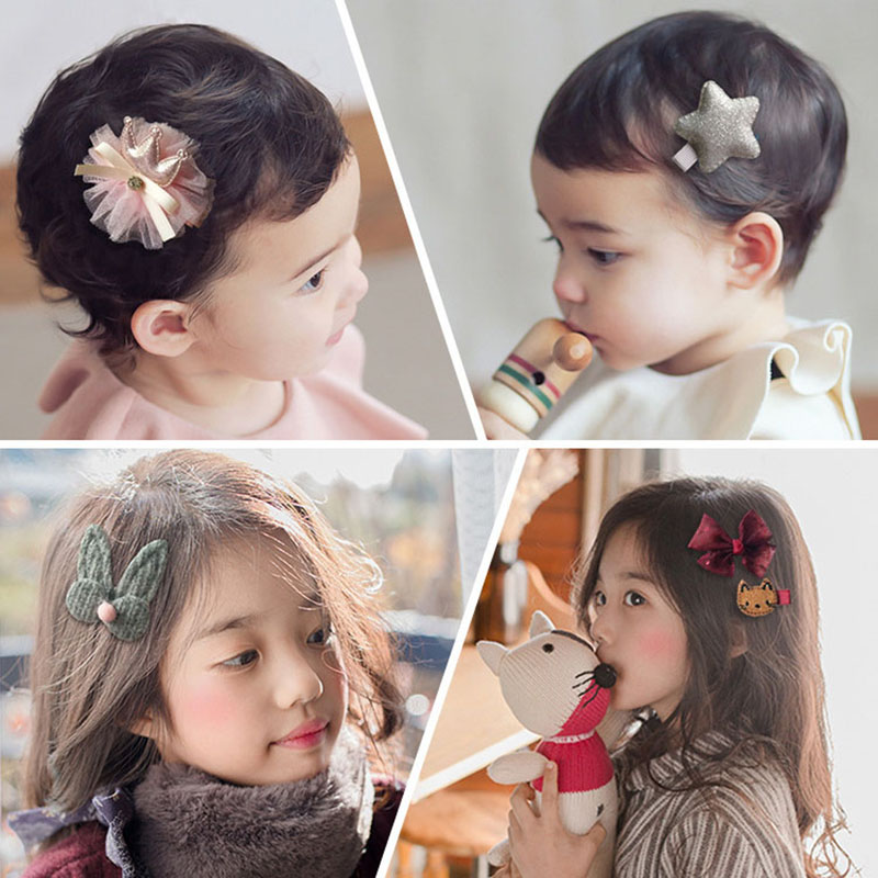 Set 18 kẹp tóc đáng yêu hợp thời trang dành cho bé gái