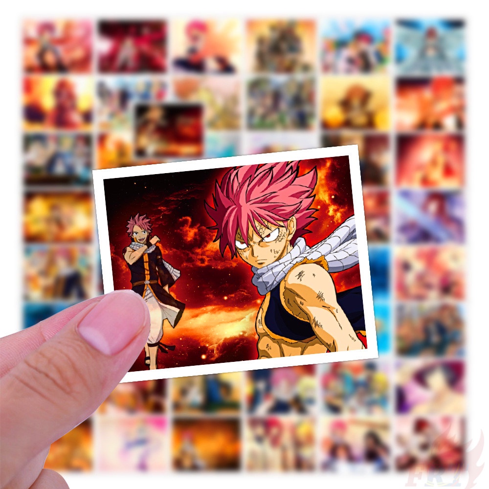 50 Miếng dán hoạt hình anime Fairy Tail 06 chống nước trang trí đa dụng