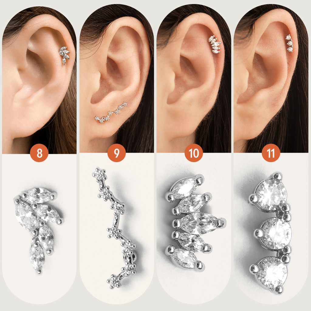 Khuyên ôm vành tai có đá lấp lánh BLINK DIAMOND EARRING