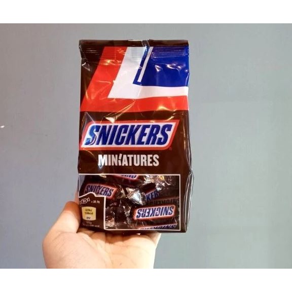 Kẹo Socola Snickers Miniatures Hà Lan gói 150g 16 viên