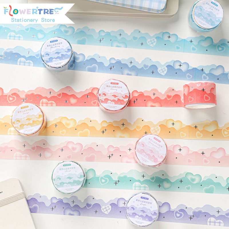 Flowertree 1 Cuộn Băng Keo Washi Trang Trí Sổ Lưu Niệm Nhật Ký