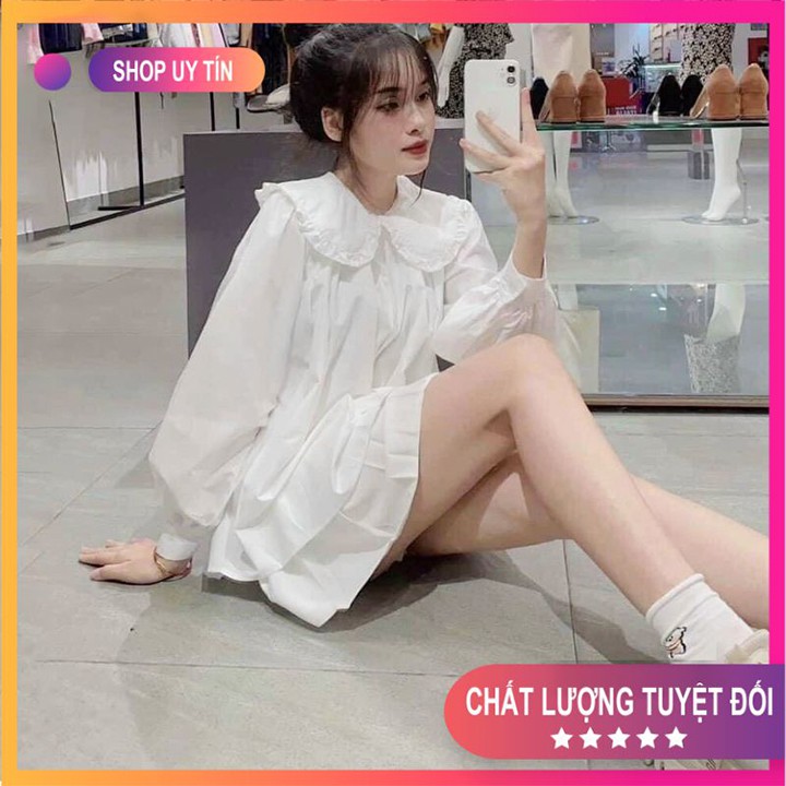 Combo váy áo 💦 SET ÁO CỔ BÈO CHÂN VÁY TENNIS TRẮNG, chất liệu lụa Hàn cao cấp cực mềm mịn-không xù SET05 | BigBuy360 - bigbuy360.vn