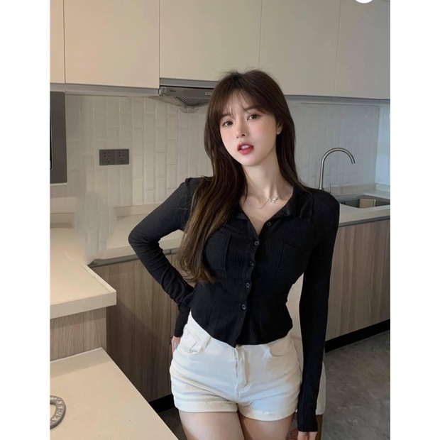 [ CÓ ẢNH THẬT + VIDEO TỰ QUAY ] Áo Len Tăm Co Dãn Cúc Lệch Có 3 Màu Xinh Lạ Lạ Lắm Nha Hàng Đẹp L1 | BigBuy360 - bigbuy360.vn