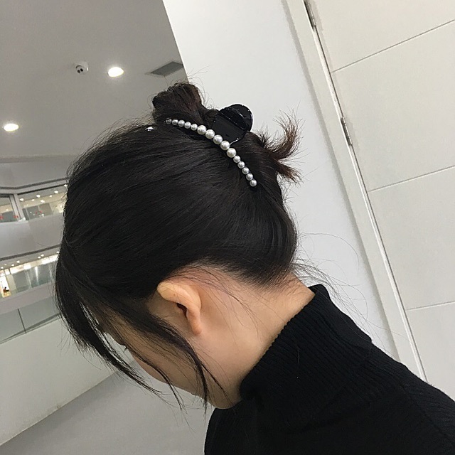 Kẹp Tóc Càng Cua Phong Cách Hàn Quốc Mẫu Đính Đá Và Ngọc Hàng Cao Cấp