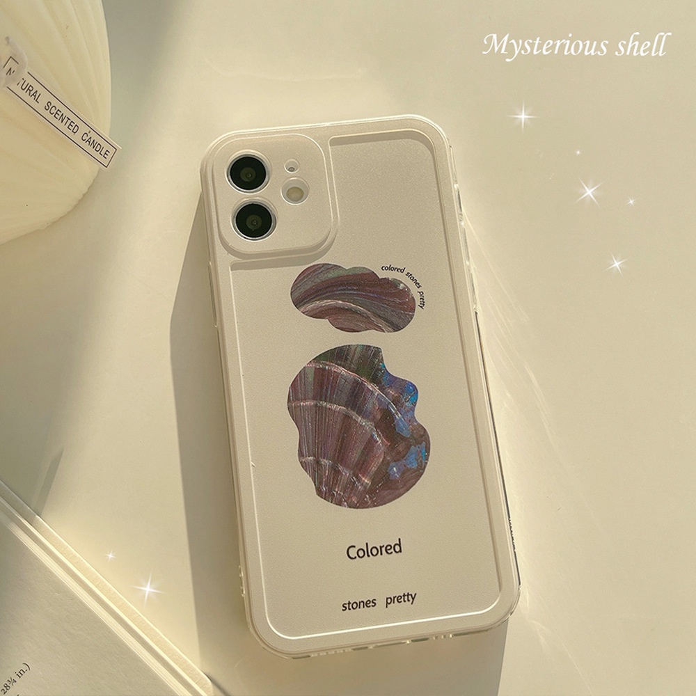 Ốp điện thoại mềm in hình vỏ sò thích hợp cho iphone 13 12 mini 11 pro max x xs xr 8 7 plus se 2020