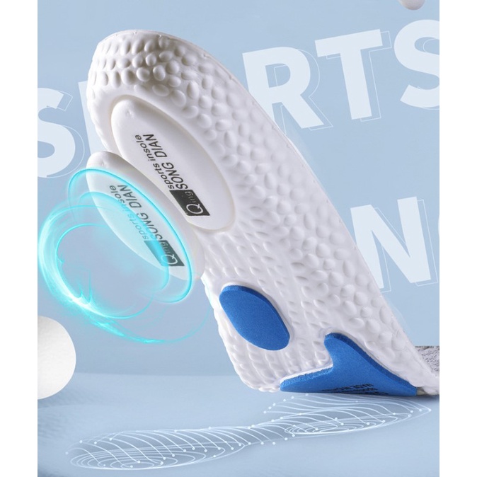 Đệm giày thể thao Giảm xóc độ đàn hồi cao hút mồ hôi chống mùi thoải mái giày thể thao đệm Ttg108