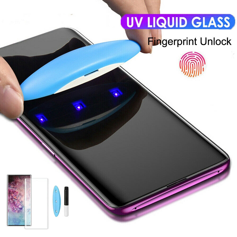 Kính cường lực UV cho Samsung Galaxy S20 S20Plus S20Ultra S10 S10e S9 S8 S7Edge Note8 Note9 Note10 Note10Plus